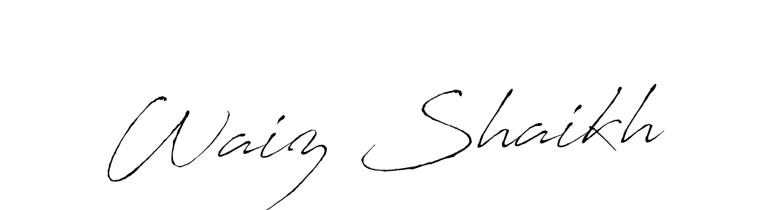 You should practise on your own different ways (Antro_Vectra) to write your name (Waiz Shaikh) in signature. don't let someone else do it for you. Waiz Shaikh signature style 6 images and pictures png