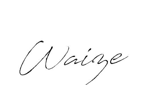 Make a beautiful signature design for name Waize. With this signature (Antro_Vectra) style, you can create a handwritten signature for free. Waize signature style 6 images and pictures png