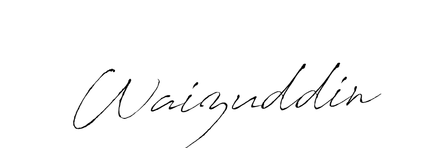 Design your own signature with our free online signature maker. With this signature software, you can create a handwritten (Antro_Vectra) signature for name Waizuddin. Waizuddin signature style 6 images and pictures png