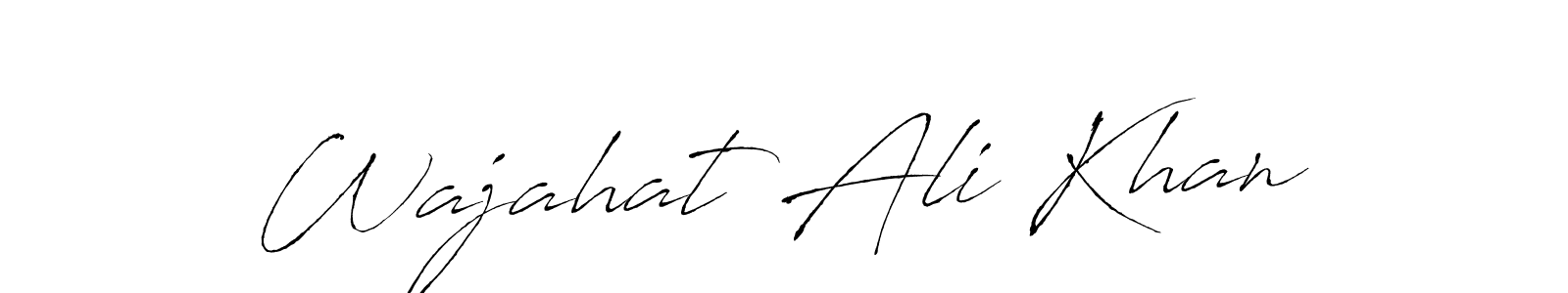 How to make Wajahat Ali Khan name signature. Use Antro_Vectra style for creating short signs online. This is the latest handwritten sign. Wajahat Ali Khan signature style 6 images and pictures png