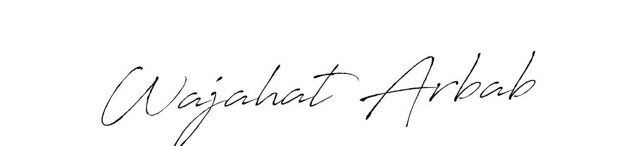 How to make Wajahat Arbab name signature. Use Antro_Vectra style for creating short signs online. This is the latest handwritten sign. Wajahat Arbab signature style 6 images and pictures png
