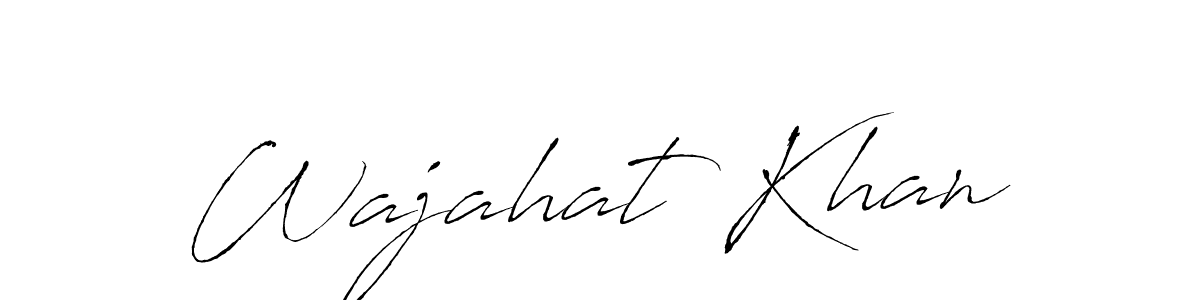 Create a beautiful signature design for name Wajahat Khan. With this signature (Antro_Vectra) fonts, you can make a handwritten signature for free. Wajahat Khan signature style 6 images and pictures png