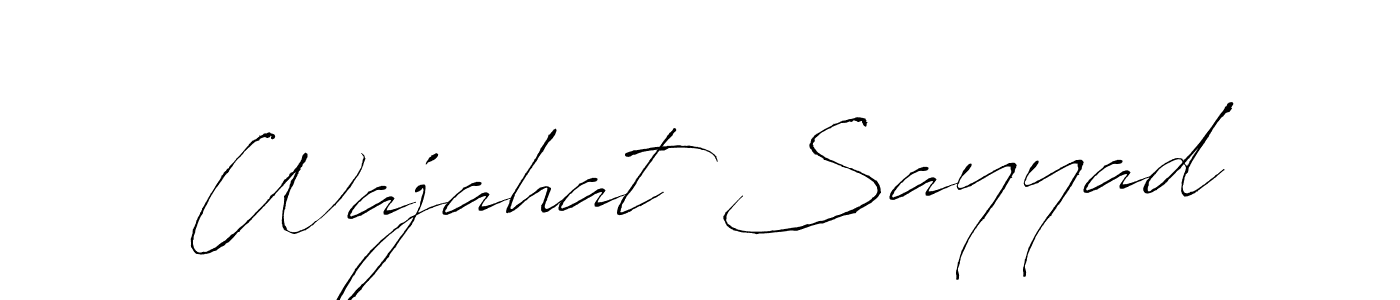 Antro_Vectra is a professional signature style that is perfect for those who want to add a touch of class to their signature. It is also a great choice for those who want to make their signature more unique. Get Wajahat Sayyad name to fancy signature for free. Wajahat Sayyad signature style 6 images and pictures png