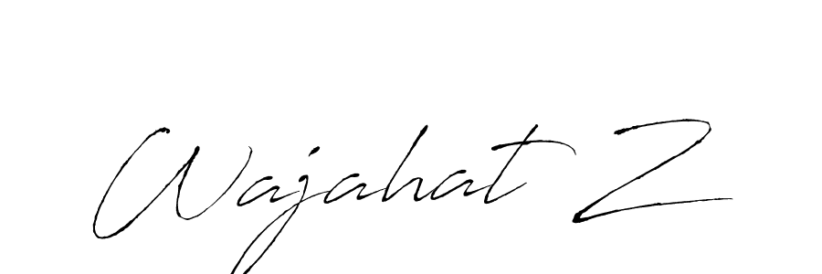 Create a beautiful signature design for name Wajahat Z. With this signature (Antro_Vectra) fonts, you can make a handwritten signature for free. Wajahat Z signature style 6 images and pictures png