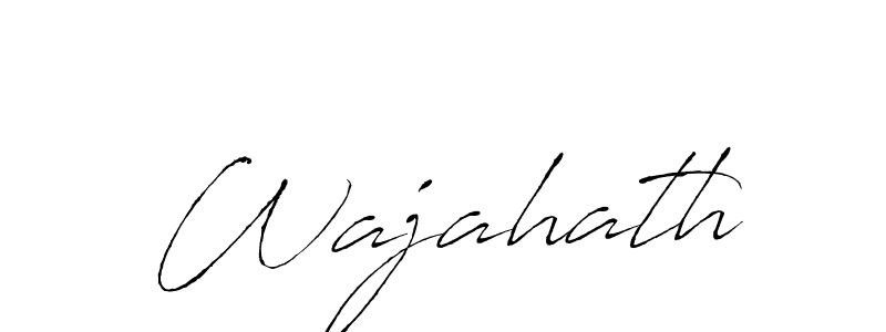 How to make Wajahath signature? Antro_Vectra is a professional autograph style. Create handwritten signature for Wajahath name. Wajahath signature style 6 images and pictures png