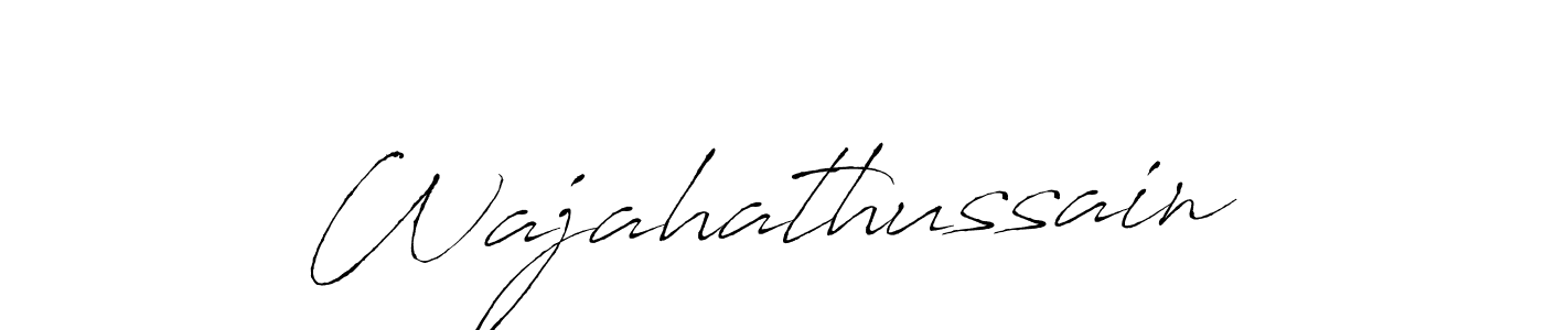 Use a signature maker to create a handwritten signature online. With this signature software, you can design (Antro_Vectra) your own signature for name Wajahathussain. Wajahathussain signature style 6 images and pictures png