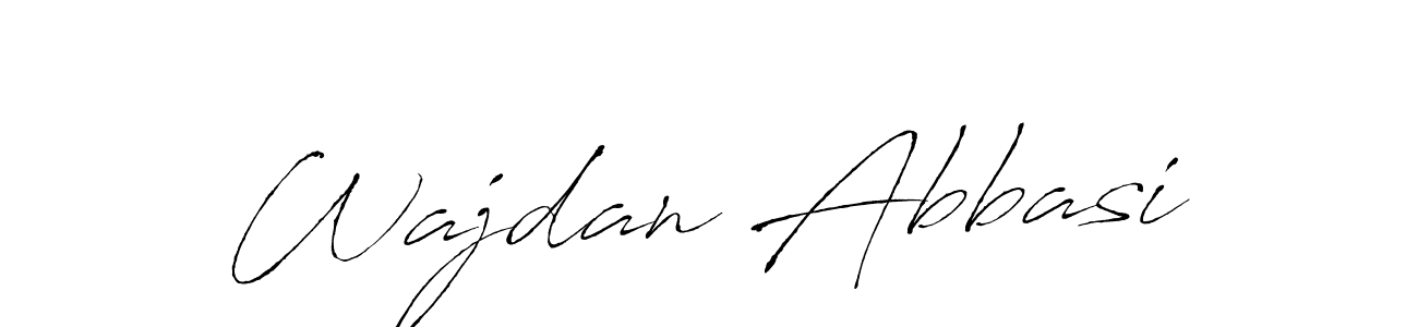 Make a beautiful signature design for name Wajdan Abbasi. With this signature (Antro_Vectra) style, you can create a handwritten signature for free. Wajdan Abbasi signature style 6 images and pictures png