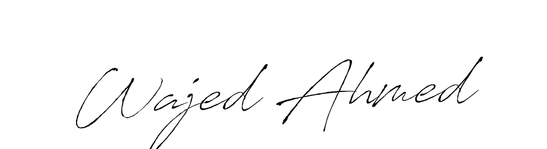 Wajed Ahmed stylish signature style. Best Handwritten Sign (Antro_Vectra) for my name. Handwritten Signature Collection Ideas for my name Wajed Ahmed. Wajed Ahmed signature style 6 images and pictures png