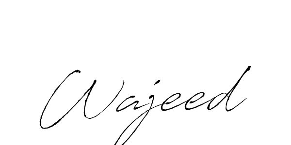 Make a beautiful signature design for name Wajeed. With this signature (Antro_Vectra) style, you can create a handwritten signature for free. Wajeed signature style 6 images and pictures png