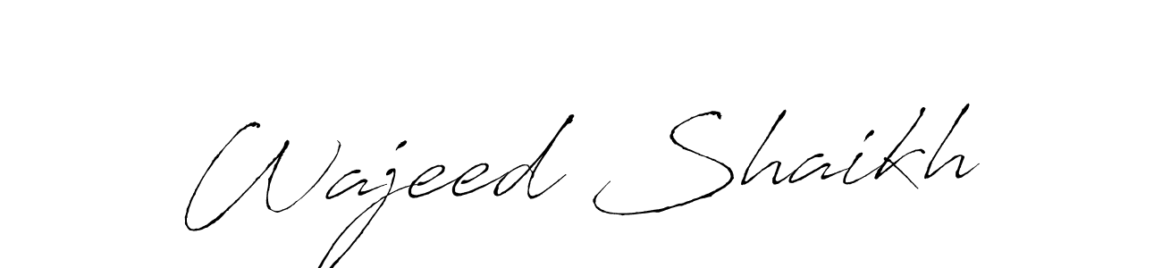 How to make Wajeed Shaikh signature? Antro_Vectra is a professional autograph style. Create handwritten signature for Wajeed Shaikh name. Wajeed Shaikh signature style 6 images and pictures png