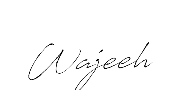 Use a signature maker to create a handwritten signature online. With this signature software, you can design (Antro_Vectra) your own signature for name Wajeeh. Wajeeh signature style 6 images and pictures png