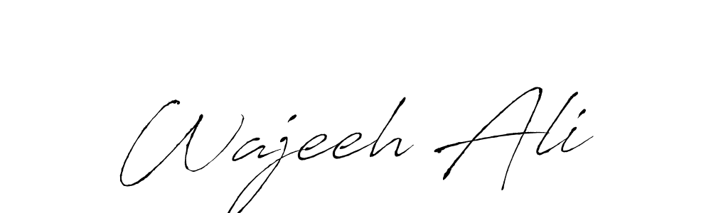 Design your own signature with our free online signature maker. With this signature software, you can create a handwritten (Antro_Vectra) signature for name Wajeeh Ali. Wajeeh Ali signature style 6 images and pictures png