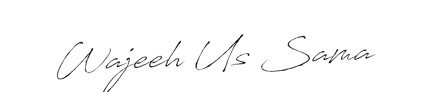 Create a beautiful signature design for name Wajeeh Us Sama. With this signature (Antro_Vectra) fonts, you can make a handwritten signature for free. Wajeeh Us Sama signature style 6 images and pictures png