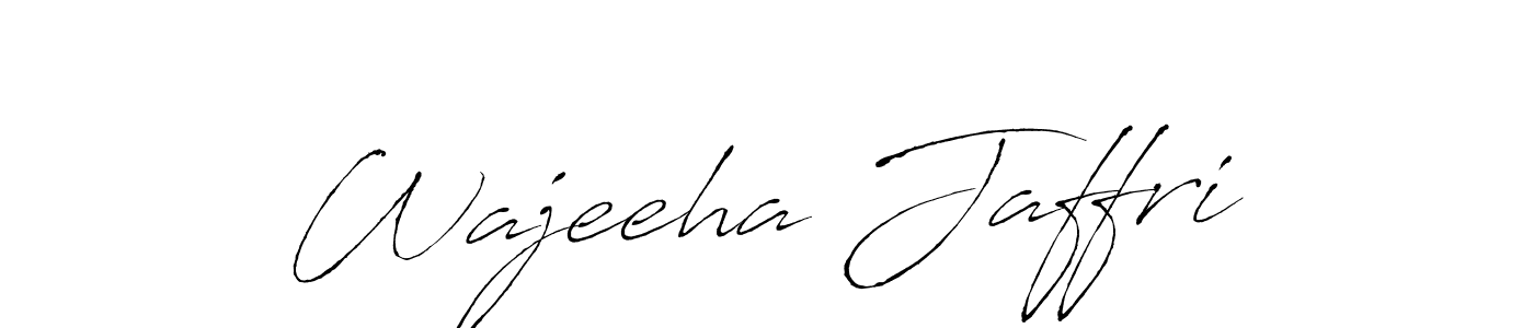Create a beautiful signature design for name Wajeeha Jaffri. With this signature (Antro_Vectra) fonts, you can make a handwritten signature for free. Wajeeha Jaffri signature style 6 images and pictures png