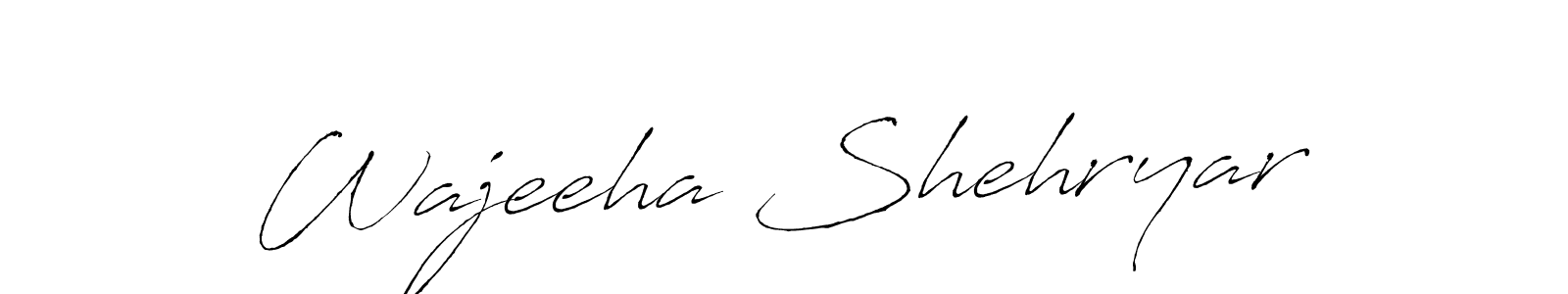 It looks lik you need a new signature style for name Wajeeha Shehryar. Design unique handwritten (Antro_Vectra) signature with our free signature maker in just a few clicks. Wajeeha Shehryar signature style 6 images and pictures png