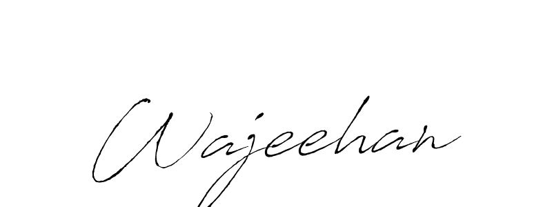 Use a signature maker to create a handwritten signature online. With this signature software, you can design (Antro_Vectra) your own signature for name Wajeehan. Wajeehan signature style 6 images and pictures png