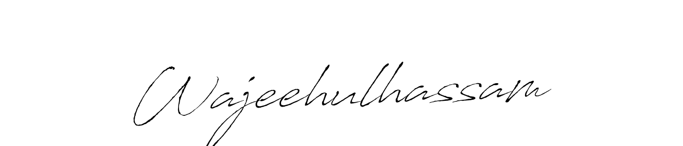 It looks lik you need a new signature style for name Wajeehulhassam. Design unique handwritten (Antro_Vectra) signature with our free signature maker in just a few clicks. Wajeehulhassam signature style 6 images and pictures png