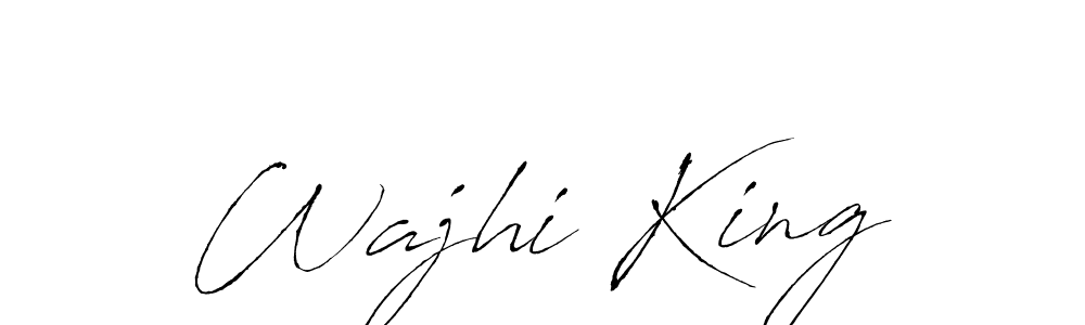 Create a beautiful signature design for name Wajhi King. With this signature (Antro_Vectra) fonts, you can make a handwritten signature for free. Wajhi King signature style 6 images and pictures png