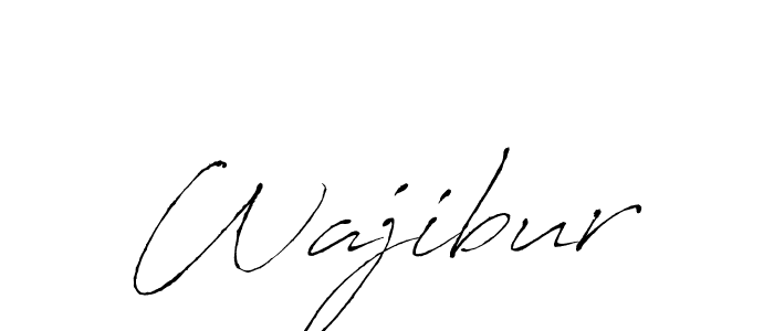 Use a signature maker to create a handwritten signature online. With this signature software, you can design (Antro_Vectra) your own signature for name Wajibur. Wajibur signature style 6 images and pictures png