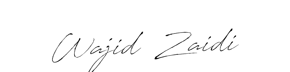 How to make Wajid  Zaidi name signature. Use Antro_Vectra style for creating short signs online. This is the latest handwritten sign. Wajid  Zaidi signature style 6 images and pictures png