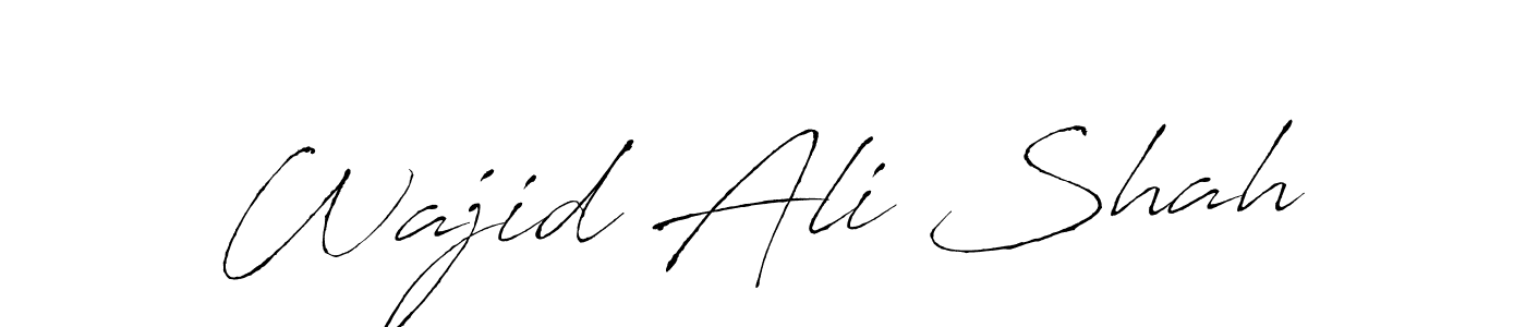 How to make Wajid Ali Shah name signature. Use Antro_Vectra style for creating short signs online. This is the latest handwritten sign. Wajid Ali Shah signature style 6 images and pictures png