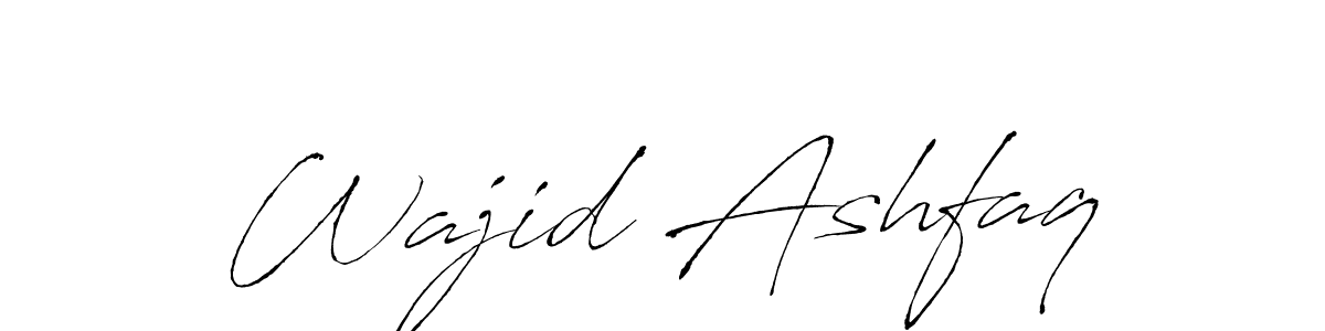 Create a beautiful signature design for name Wajid Ashfaq. With this signature (Antro_Vectra) fonts, you can make a handwritten signature for free. Wajid Ashfaq signature style 6 images and pictures png