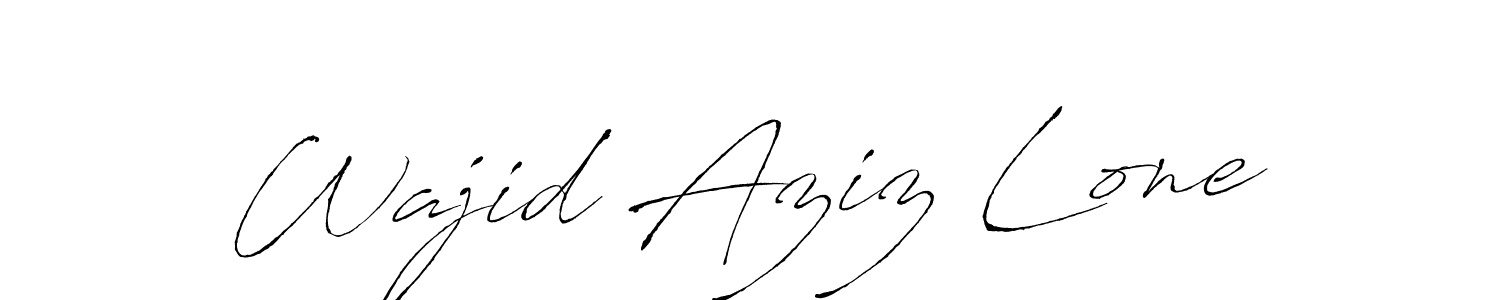 Wajid Aziz Lone stylish signature style. Best Handwritten Sign (Antro_Vectra) for my name. Handwritten Signature Collection Ideas for my name Wajid Aziz Lone. Wajid Aziz Lone signature style 6 images and pictures png