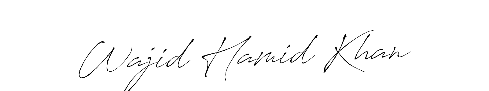 It looks lik you need a new signature style for name Wajid Hamid Khan. Design unique handwritten (Antro_Vectra) signature with our free signature maker in just a few clicks. Wajid Hamid Khan signature style 6 images and pictures png