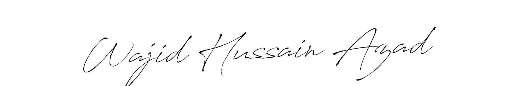 This is the best signature style for the Wajid Hussain Azad name. Also you like these signature font (Antro_Vectra). Mix name signature. Wajid Hussain Azad signature style 6 images and pictures png