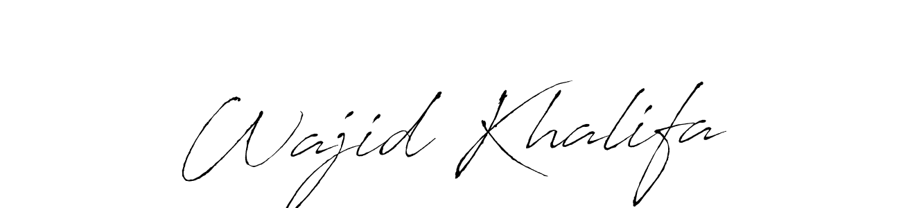 Use a signature maker to create a handwritten signature online. With this signature software, you can design (Antro_Vectra) your own signature for name Wajid Khalifa. Wajid Khalifa signature style 6 images and pictures png