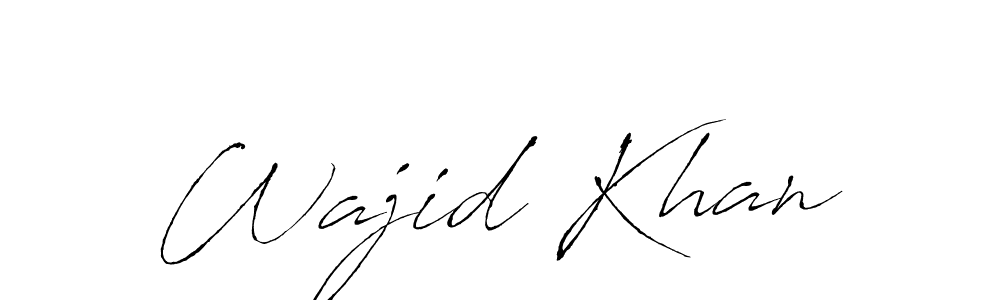 Make a beautiful signature design for name Wajid Khan. With this signature (Antro_Vectra) style, you can create a handwritten signature for free. Wajid Khan signature style 6 images and pictures png