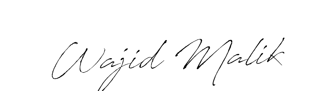 Design your own signature with our free online signature maker. With this signature software, you can create a handwritten (Antro_Vectra) signature for name Wajid Malik. Wajid Malik signature style 6 images and pictures png