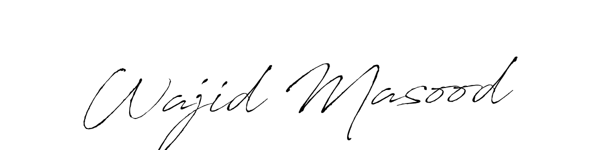 Wajid Masood stylish signature style. Best Handwritten Sign (Antro_Vectra) for my name. Handwritten Signature Collection Ideas for my name Wajid Masood. Wajid Masood signature style 6 images and pictures png