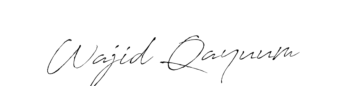 The best way (Antro_Vectra) to make a short signature is to pick only two or three words in your name. The name Wajid Qayuum include a total of six letters. For converting this name. Wajid Qayuum signature style 6 images and pictures png