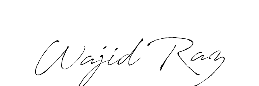 Use a signature maker to create a handwritten signature online. With this signature software, you can design (Antro_Vectra) your own signature for name Wajid Raz. Wajid Raz signature style 6 images and pictures png