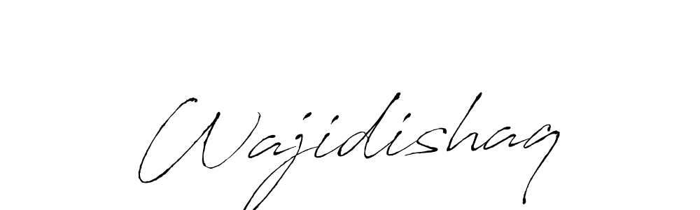 How to make Wajidishaq name signature. Use Antro_Vectra style for creating short signs online. This is the latest handwritten sign. Wajidishaq signature style 6 images and pictures png