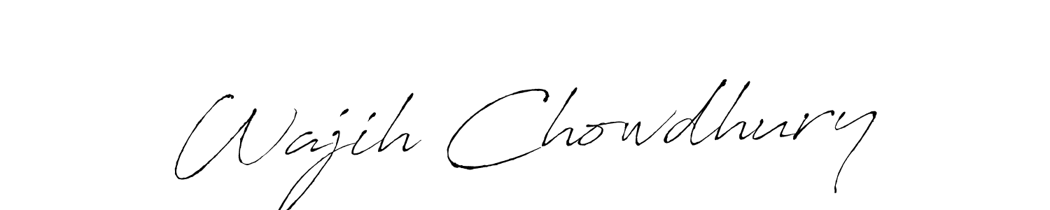 Wajih Chowdhury stylish signature style. Best Handwritten Sign (Antro_Vectra) for my name. Handwritten Signature Collection Ideas for my name Wajih Chowdhury. Wajih Chowdhury signature style 6 images and pictures png