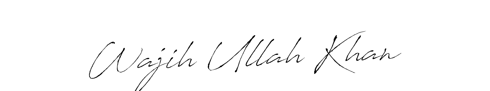 Create a beautiful signature design for name Wajih Ullah Khan. With this signature (Antro_Vectra) fonts, you can make a handwritten signature for free. Wajih Ullah Khan signature style 6 images and pictures png