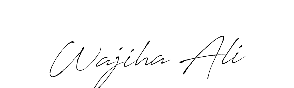 Design your own signature with our free online signature maker. With this signature software, you can create a handwritten (Antro_Vectra) signature for name Wajiha Ali. Wajiha Ali signature style 6 images and pictures png