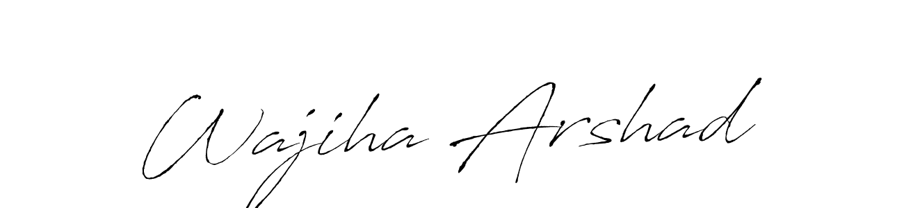 Also we have Wajiha Arshad name is the best signature style. Create professional handwritten signature collection using Antro_Vectra autograph style. Wajiha Arshad signature style 6 images and pictures png