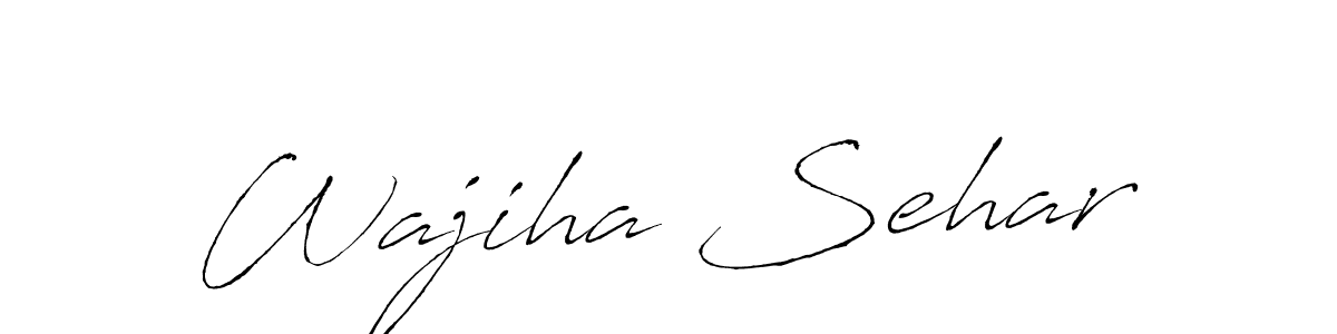 This is the best signature style for the Wajiha Sehar name. Also you like these signature font (Antro_Vectra). Mix name signature. Wajiha Sehar signature style 6 images and pictures png