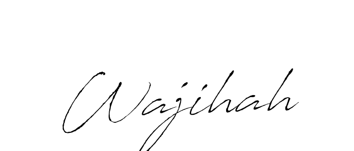 Wajihah stylish signature style. Best Handwritten Sign (Antro_Vectra) for my name. Handwritten Signature Collection Ideas for my name Wajihah. Wajihah signature style 6 images and pictures png