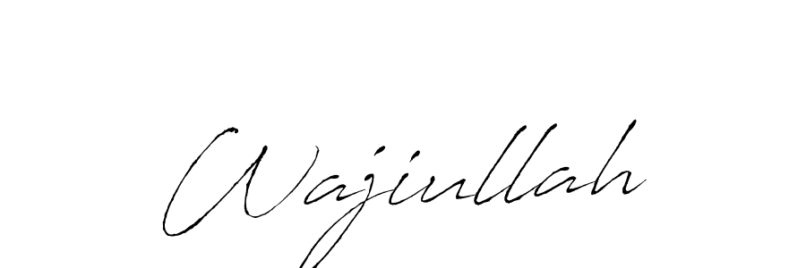 Design your own signature with our free online signature maker. With this signature software, you can create a handwritten (Antro_Vectra) signature for name Wajiullah. Wajiullah signature style 6 images and pictures png