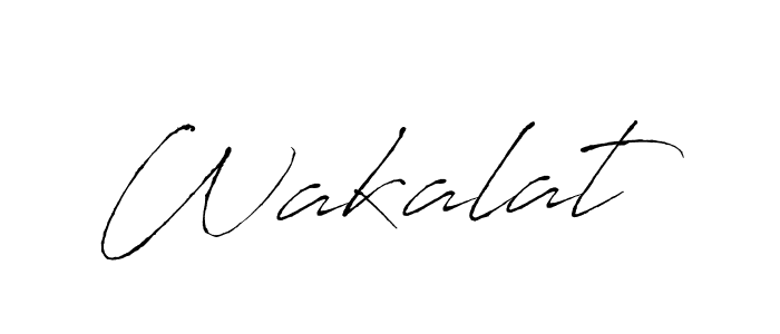Wakalat stylish signature style. Best Handwritten Sign (Antro_Vectra) for my name. Handwritten Signature Collection Ideas for my name Wakalat. Wakalat signature style 6 images and pictures png