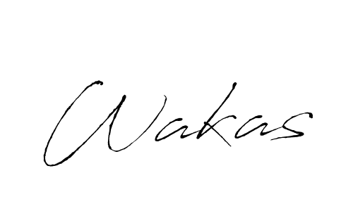 Create a beautiful signature design for name Wakas. With this signature (Antro_Vectra) fonts, you can make a handwritten signature for free. Wakas signature style 6 images and pictures png
