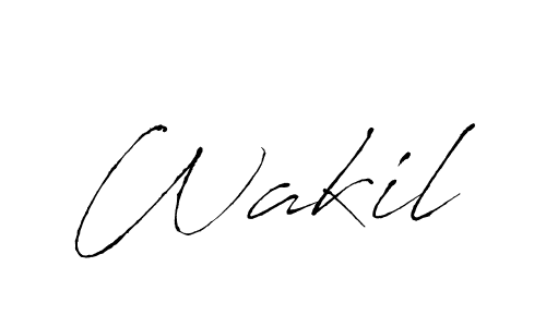 How to make Wakil name signature. Use Antro_Vectra style for creating short signs online. This is the latest handwritten sign. Wakil signature style 6 images and pictures png