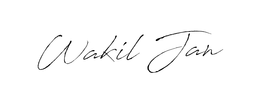 Design your own signature with our free online signature maker. With this signature software, you can create a handwritten (Antro_Vectra) signature for name Wakil Jan. Wakil Jan signature style 6 images and pictures png