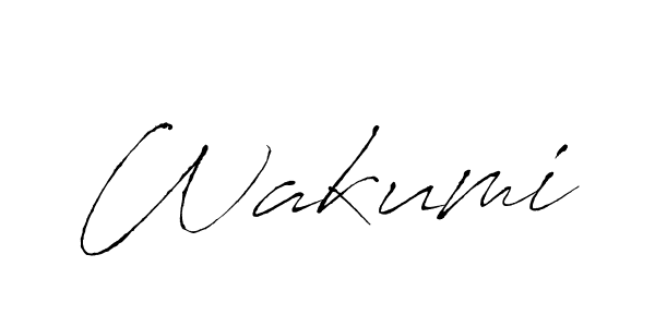 Create a beautiful signature design for name Wakumi. With this signature (Antro_Vectra) fonts, you can make a handwritten signature for free. Wakumi signature style 6 images and pictures png