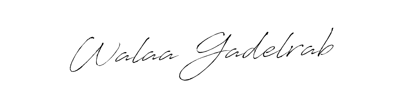 Make a beautiful signature design for name Walaa Gadelrab. With this signature (Antro_Vectra) style, you can create a handwritten signature for free. Walaa Gadelrab signature style 6 images and pictures png