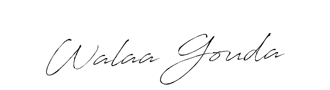 Make a beautiful signature design for name Walaa Gouda. With this signature (Antro_Vectra) style, you can create a handwritten signature for free. Walaa Gouda signature style 6 images and pictures png